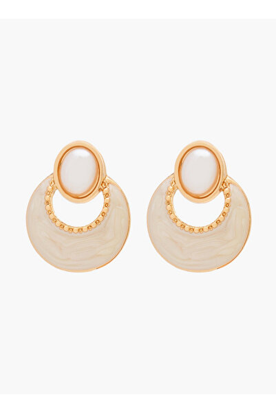 FAV Gloo Gold Tone Embellished Earrings with Pushback Closure