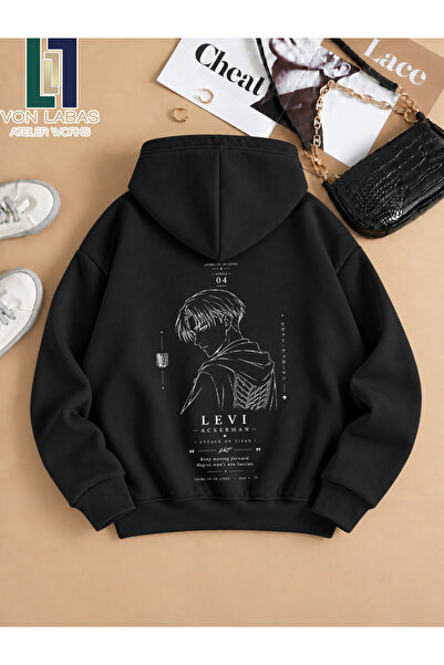PANDORICA Sweatshirt sa otisnutim likom iz serije Attack on Titan, unisex, od...