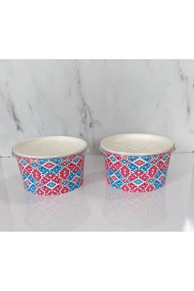 maycup 14 Oz Şeffaf Kapaklı Karton ÇORBA-AŞURE KASESİ 25 Adet