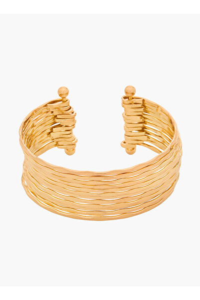 FAV Gold Tone Layered Cuff Bracelet