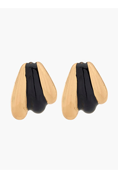 FAV Metallic Stud Earrings with Pushback Closure