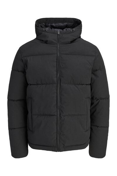 Jack & Jones Jjgalaxy Puffer Drawstring Hood Inflatable Black Men's Coat 1230...