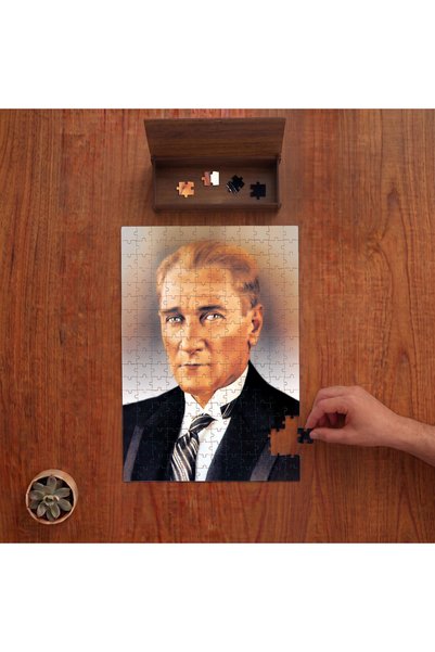 puntodizayn Mustafa Kemal Ataturk Portrait Design 240 Piece Wooden Puzzle in ...