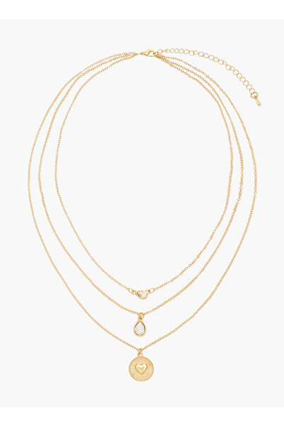 FAV Gloo Metal Layered Pendant Necklace