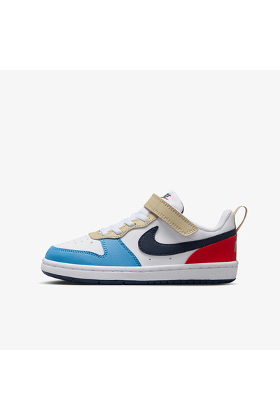Nike , Pantofi sport Court Borough din piele ecologica cu inchidere velcro