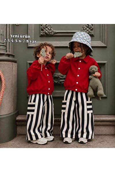 bohemiankids baby wear Unisex Favori Siyah 2 Cepli Pantolon