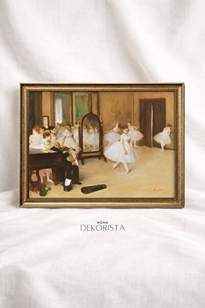 HOME DEKORİSTA Vintage Framed Glassless Ballerina Painting, Artistic Print, D...