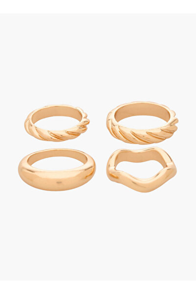 FAV Set of 4 - Gloo Assorted Gold Tone Ring