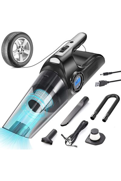 NEXTWAVE Car Vacuum Cleaner and Portable Multifunctional Compressor with Batt...