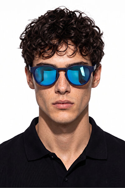 Bilge Karga Veron Navy Blue Mirror Men's Sunglasses
