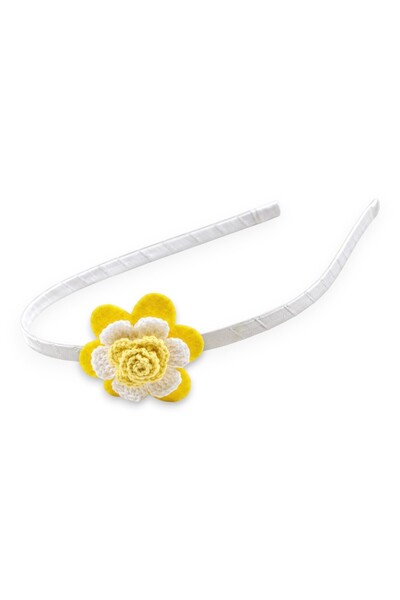 nftart.design Top Knitted and Felted Flowers - Children's Crown - Handmade
