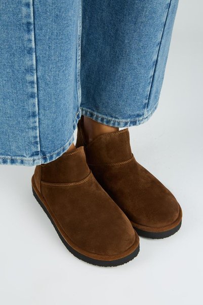 Manijero Cora 2 Women's Genuine Leather and Fur Lined Mini Tan Boots