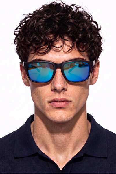 Bilge Karga Ravian Black Blue Mirror Men's Sunglasses