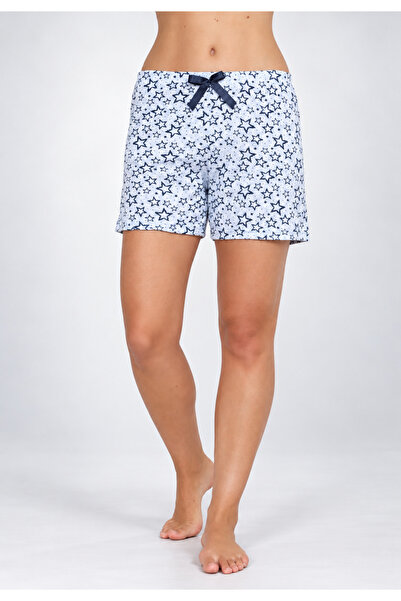 Serena Short damă pijama albastru deschis, imprimeu steluțe
