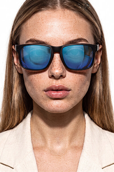 Bilge Karga Ravian Black Blue Mirror Sunglasses