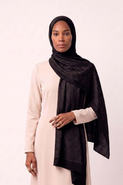 Şule Giyim Hub Jakar Shawl Black