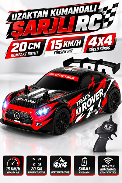 NeoThings Uzaktan Kumandalı Şarjlı 15KM 4X4 Yarış Arabası 20 CM Hızlı RC Arab...
