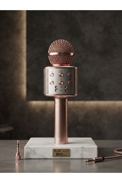 Blic Aura Akse Kablosuz Bluetooth El Tipi Karaoke Mikrofonu ve Hifi Dahili Ho...