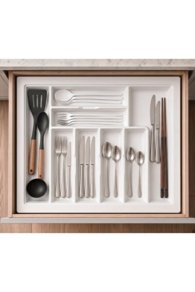 GörSeç 55*49 cm Elit Modern Beyaz Mutfak Düzenleyici (50*40) a kadar kesebili...