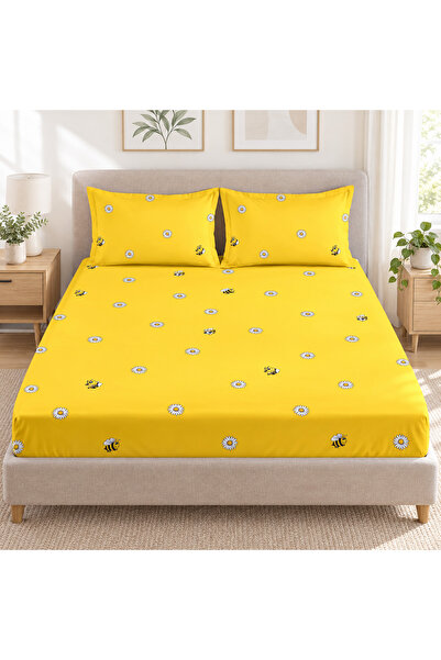celhome Finet bed cover with Stretchy, 3 pieces, 180x200 cm, 2 pillowcases