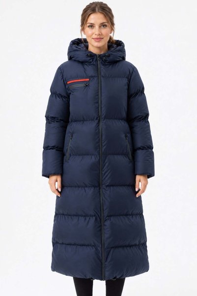 Dewberry Women's Inflatable Coat Navy Blue Z9756