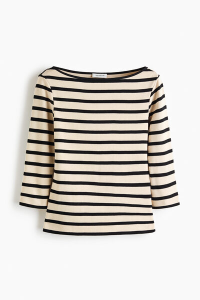 H&M Kayık Yakalı Jarse Üst