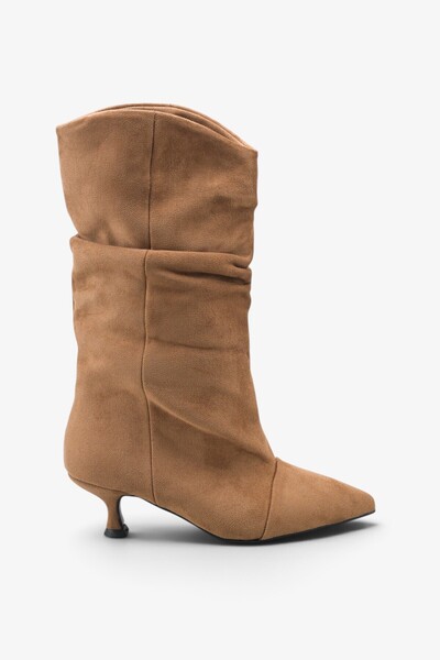 İNNABUTİKK Rhian Women's Heeled Casual Boots - Mink Suede