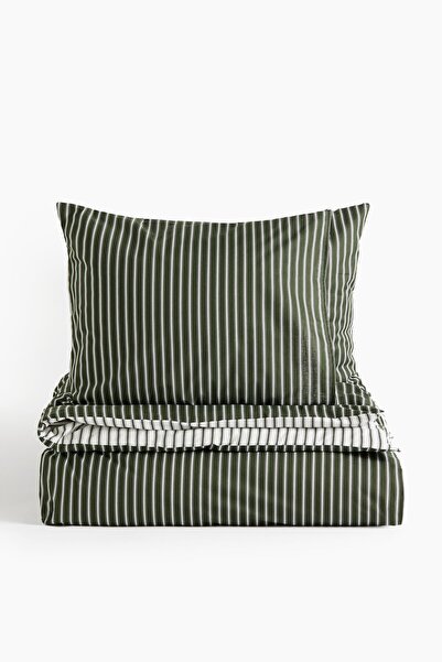 H&M Çizgili Çift Kişilik/King Size Nevresim Takımı