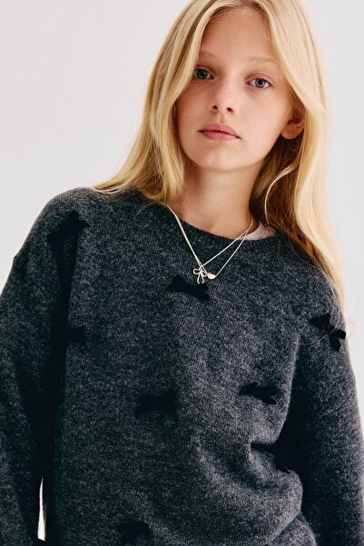 H&M Bol Kesimli ve Motif Detaylı Kazak