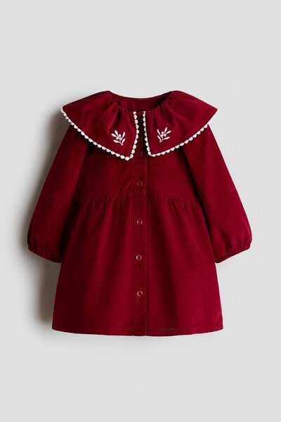 H&M Pamuklu ve Yakalı Elbise