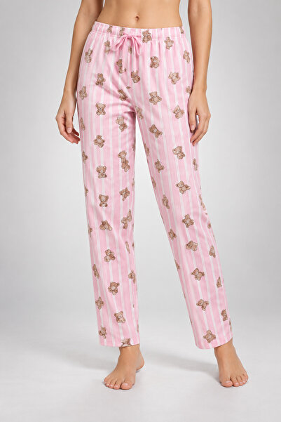 Serena Pantaloni de pijama de dama dungi roz