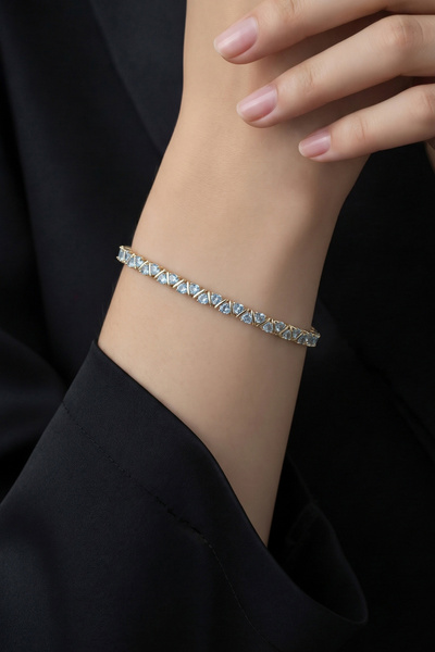 XUPING JEWELRY Altın Kaplama Zirkon Taşlı Su Yolu Bileklik