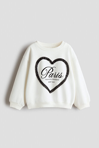 H&M Aplikeli Sweatshirt