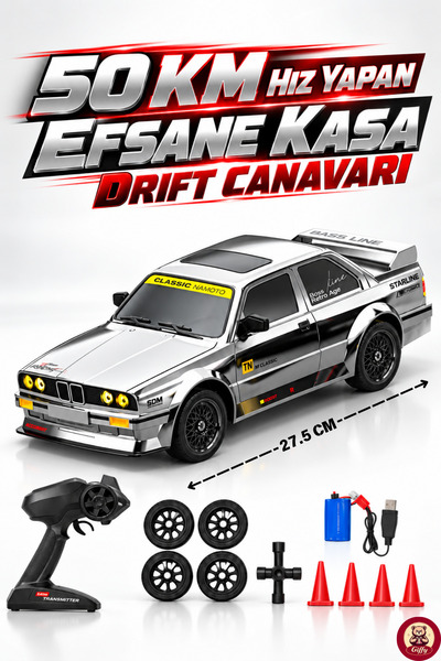 giffy Oyuncak Uzaktan Kumandalı 50 KM/H Hızlı Drift Araba ESP Denge Sistemli ...