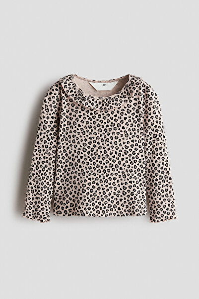 H&M Pamuklu ve Fırfırlı Üst