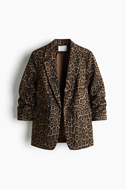 H&M Büzgülü Kollu Kot Blazer