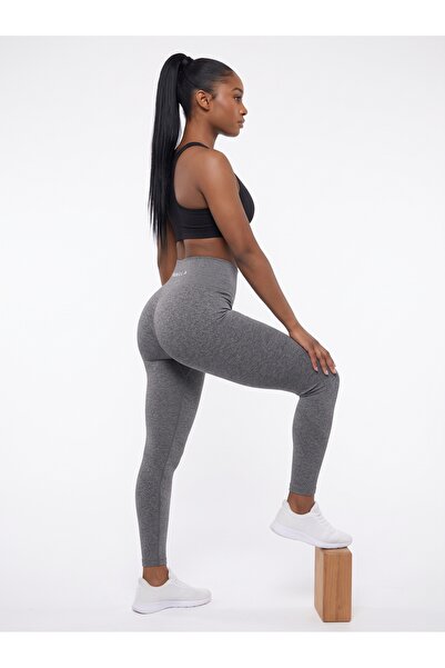 baim Seamless V Belt Design Gathering Melange Sports Leggings