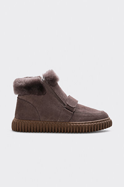 FAST STEP Genuine Leather Fur 257Kza262 Mink Suede Women's Classic Boots 257K...