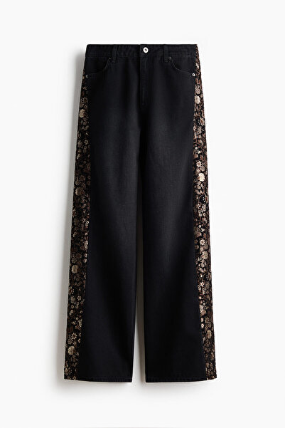 H&M Yanları Panelli Kot Pantolon