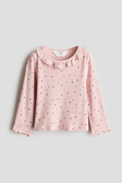 H&M Pamuklu ve Fırfırlı Üst