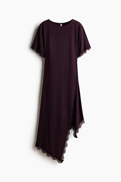 H&M Dantel Şeritli Jarse Elbise