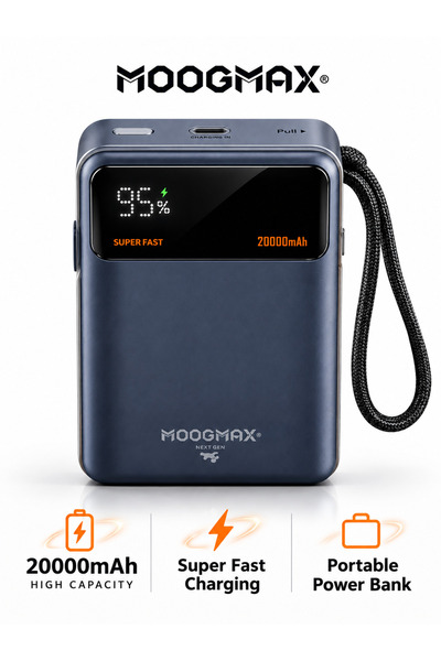 MOOGMAX Power Bank 20000 Mah with Fast Charging 65W. Portable Battery Pack wi...