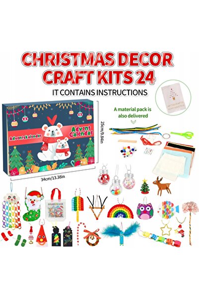 NO BRAND CALENDARUL DE ADVENT PENTRU COPII – SET CREATIV DIY CU DECORAȚIUNI D...