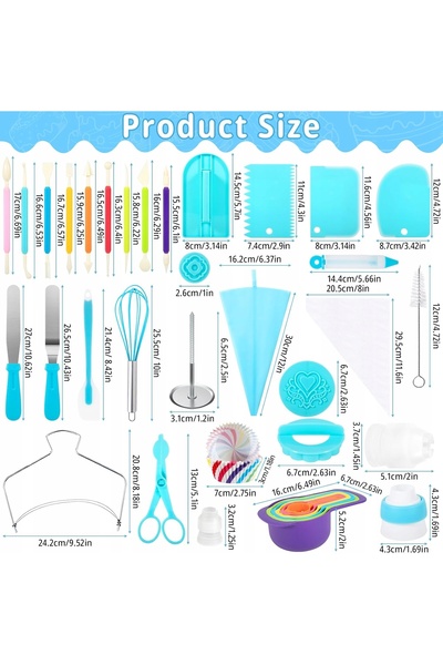 NO BRAND ACCESORII PENTRU COACEREA TORTURILOR, KIT COMPLET, 322 DE PIESE PENT...