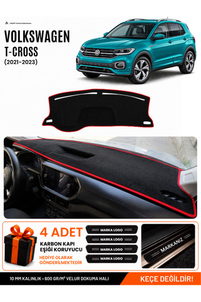 e-biz Volkswagen T-Cross (2021-2023) Compatible Dashboard Cover, Dashboard Ca...