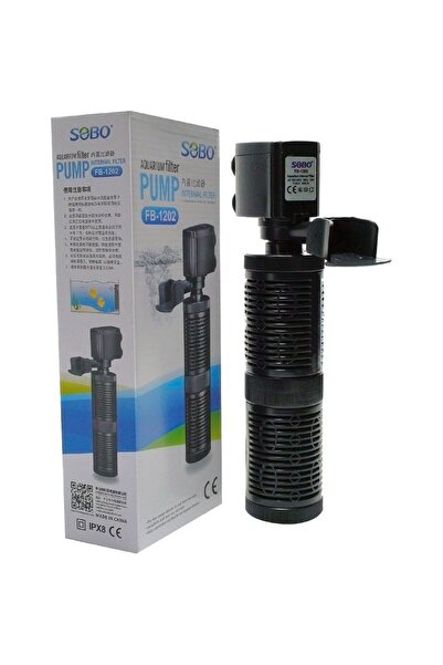 Sobo FB-1202 12 W İç Filtre 880 lt/Saat Kapasite ile Tatlı ve Tuzlu Su Akvaryumları İçin