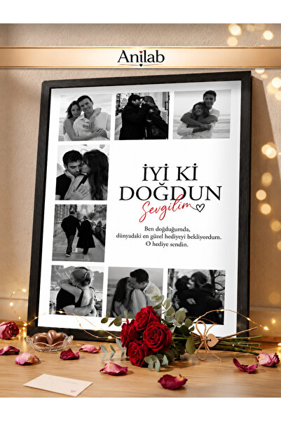 Sevgiliye Hediye, Kişiye Özel Fotoğraflı Tablo 20x30 cm