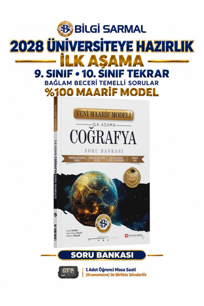 Bilgi Sarmal Yayınları 2028 ÜNİV.HAZIRLIK COĞRAFYA 9.10.SINIF TEKRAR İLK AŞAM...