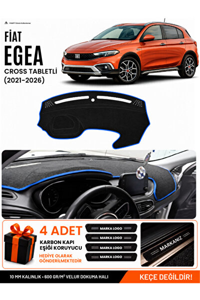 e-biz Fi̇at Egea Cross (2021-2026) Compatible Glove Box Cover with Tablet Hol...