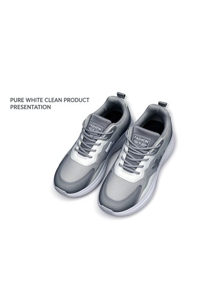 huanhuiwa Trendy men's casual sports shoes breathable mesh lace-up jogging sh...
